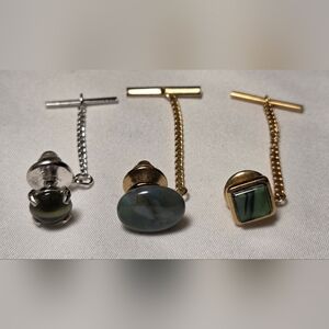 Elegant Gold and Silver Tieclip Set